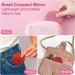 OIIKI 2pcs Red Pink Compact Pocket Mirror - Mini Glitter Purse Mirror for Women Girls - Travel Makeup Handheld 2-Sided Mirror with 1x/2x Magnification - Buy Online on GoSupps.com