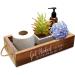 Rustic Decor Box with Funny Saying Design | Farmhouse Toilet Paper Holder & Diaper Organizer - Buy Online on GoSupps.com