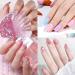Glitter Nail Polish Set - Pink Nail Varnish Sets - Quick Dry Nail Polish - Long Lasting Glitter Nude 4 Colors Nail Polishes - Oil-Based Formula Nail Polish Gift Set - No Need Cure 4pcs 1 - Buy Online on GoSupps.com