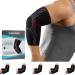 Kinetic evolution elbow bandage for women and men sports compression bandage against elbow pain breathable stabilized and supported sports bandage for tennis volleyball strength sport golf handball nordic walking l red red