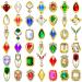 84 Pieces 3D Nail Charms Gold Heart Drop Rhinestones Art for Acrylic Nails Colorful Crystals Big Nail Gems AB Nail Diamonds Nail Charms Women Girls DIY Nail Decorations, 42 Styles (Bright Style)