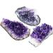Amethyst Healing Crystal Cluster - Raw Quartz Druzy Geode Specimen for Meditation and Reiki Healing - Home Decor 200-300g - Buy Online on GoSupps.com