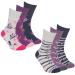 Ladies Non Elastic Loose Top Socks (6 or 12 Pair Multipack) Gentle Grip Diabetic Hosiery Size 4-8 Pink/Purple 6 Pairs 4-8
