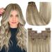 Youngsee Clip in Extensions real hair ombre 40 cm real hair extensions clip ombre blond clip in hair recovery real hair light brown balayage platinum blonde clip in hair 120g 7 stucco #8a/60/8a