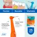TEPE Interdental Brush Angle Angled Dental Brush for Teeth Cleaning Pack of 25 0.45 mm Extra-Small/Small Gaps Orange Size 1 Orange 25 Count (Pack of 1) - Buy Online on GoSupps.com