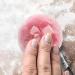 Flufy Plush Powder Puff - Portable Ultra Soft Plush Baby Powder Puff | Plush Baby Flufy Powder Puff with Cute Bowknot | Makeup Puff | Comfortable Kids Body Talcum Powders Puff for Loose Powder Pink - Buy Online on GoSupps.com