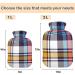 NAANLE Hot Water Bottle with Cover - Blue Pink Tartan Plaid 2L | Back Pain Relief Hand & Foot Warmer Neck Warmth & Cold Therapy - Buy Online on GoSupps.com