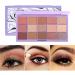 Matte Eyeshadow Palette | Smudge-Proof Long-Lasting Eye Shades Makeup Supplies Satge Use for Home Working Shopping Gathering Dating Traveling 01# - Buy Online on GoSupps.com