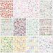 Cute Nail Stickers for Kids & Little Girls - 12 Sheets Self-Adhesive Nail Decals with Christmas Flowers, Animals, Plants, Fruits - Nail Art Decoration for Women - Buy Online on GoSupps.com