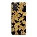 Soft TPU Case for Samsung A51 057 Leather Black Elegant Liberty Leaves Gold Luxury