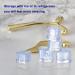Amirce 3D Face Massager Roller & Gua Sha Tool Set - Gold Facial Skin Care for Women - Buy Online on GoSupps.com