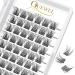 Eyelashes Individual Quewel individual eyelash cluster lashes naturally d curl 12mm eyelash segments wide foundation individual eyelashes for eyes make-up DIY eyelash extensions (natural d-12mm) 1 piece (1 Pack) natural D-12mm