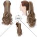 Ponytail Extension & Braid Clip | Heat Resistant Hair Extensions (Smooth + Wavy) - 18 Light Brown & Ash Blonde - Buy Online on GoSupps.com