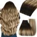 Youngsee real hair treating balayage 55cm treat real hair brown balayage blond double brown weaven extensions real hair hairpins real hair weft extensions real hair bridles long 100g #2/6/24