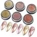 6 Colors Gold Chrome Nail Powder - 6 Jars Metallic Effect Chrome Powder Nail Ros gold Chromium Pigments for Nail Nail Powder Chrome Nails Champagne Gold Pigment Glitzer Powder Powder for Nails