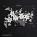 rieder Handmade Silver Pearl Flower Hair Comb Bride Tiaras Crowns Headpiece Wedding Bridal Hair Jewelry Accessories For Women - Buy Online on GoSupps.com
