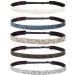 Shop Hipsy Women's Adjustable Slip-Resistant Glitter Hair Bands - 5 Pack (Skinny Silver Black Rose Gold Navy White) - International Shipping Available - Buy Online on GoSupps.com
