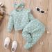 Baby Girl Fall Winter Outfit Set | Mint Green Waffle Knit Top and Pants | 18-24 Months - Buy Online on GoSupps.com