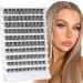 D Curl Wispy Cluster Lashes - 100 Pcs 10-16mm Mixed Length Individual Eyelash Extensions | DIY Lashes at Home - Buy Online on GoSupps.com