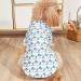 Yanmucy Hawaiian Shirt for Small Dogs | 2-Piece Summer Pet Clothing | Cool Breathable Coconut Tree Pattern | XL White & Blue Dog Shirts - Buy Online on GoSupps.com