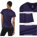 Icyzone Women's Sports Fitness T-Shirt 3-Pack - Short Sleeve V-Neck Running & Yoga Tops in Royal Blue Purple Charcoal - International Shipping Available - Buy Online on GoSupps.com