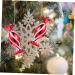 KALLORY 90 Pcs Christmas Red Candy Red Garland Red Ornament Adorable Xmas Hanging Candy Delicate Crutch 7x3cm Red - Buy Online on GoSupps.com