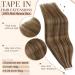 Buy Hetto Tape-In Real Hair Extensions - Brown & Dark Brown #P4/27 | Remy Hair 55cm 50g - Buy Online on GoSupps.com