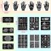 Koogel 16 Sheets Temporary Tattoo Stencil Kit - 114 Pcs Glitter Airbrush Stencils | Black - Buy Online on GoSupps.com