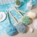 Large Loofah on a Stick Shower Back Scrubber | Long Handle Body Bath Sponge | Exfoliating Luffas for Men and Women | Pack of 12 - Buy Online on GoSupps.com