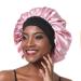 SENGTERM Satin Night Cap for Women Elastic Wide Band Nightcap for Long & Curly Hair (Large Pink) Best Sleep Cap for Hair Protection - Buy Online on GoSupps.com