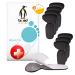 Biped Health 4 pair of heel pads - heel cushion for too big shoes - self -adhesive heel protectors shoe pillow - anti -slip heel pillow for the prevention of bubbles and wounding z2807 (black)