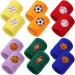 24 Pieces Sports Wristbands for Kids, Colorful Wrist Sweatbands Terry Cloth Wristbands with Soccer Basketball Football Baseball Design for Sports Party Birthday Party Favors, 6 Colors