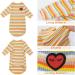 Soft & Breathable Sphynx Cat Cotton Sweater - Cute Yellow Striped Pet Clothing - Round Collar Vest for Kittens - Buy Online on GoSupps.com