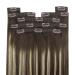Youngsee Real Hair Extensions - Ombre Clip-In Balayage - Dark Brown to Ash Blonde - 35cm Human Hair - 120g (7 PCS) #4/18/4 - Buy Online on GoSupps.com