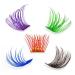 Colored Lash Clusters DIY Eyelash Extensions - 72 C/D Curl Individual Lashes in Brown, Blue, Purple, Green, Red - Thin Band DIT at Home - Volume Mix Color-D 16mm - Buy Online on GoSupps.com