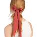 Kitsch Satin Hair Scarf Scrunchies - Stylish Bow Hair Ties for Women and Teens in Blush/Mauve - Buy Online on GoSupps.com