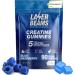 Laser Beams Creatine Monohydrate Gummies for Women & Men- 5g Creapure Creatine per Serving - Vegan, Blue Raspberry Flavor - Boost Muscle Strength, Endurance, Recovery & Mental Focus (90 Gummies)