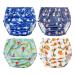 BISENKID Waterproof Diaper Cover for Rubber Pants for Toddlers Good Elastic Rubber Swim Diaper Cover for Potty Training Underwear Boy 3t 3T (4 Count) Boys