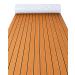 OCEANBROAD 3M Self-Adhesive EVA Foam Boat Flooring 96''x45''/36''/28''/16'', 48''x16'' Faux Teak Marine Boat Decking Sheet Non-Slip Mat for Motor Boats Pontoon Yacht Swim Platform Helm Pad RV Floor Brown with Black Seam Lines 48 x 16 inch