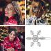 JNAWA 4Pieces Snowflake Hair Clips Silver Xmas Shiny Hair Decoration Headwear Alloy Bobby Pins Hair Decoration Styling Tools for Women Girls Hair Accessories - Buy Online on GoSupps.com