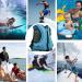 OMOUBOI Inflatable Snorkel Vest for Adults - Blue | Buoyancy Jacket for Kayaking, Swimming & Snorkeling | Portable Diving Gear | 96-220 lbs - Buy Online on GoSupps.com