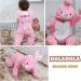 Doladola Baby Animal Hooded Onesie Toddler Jumpsuit in Pink Rabbit | 18-24 Months - Buy Online on GoSupps.com