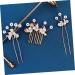 Healeved 2 Sets Bridal Hairpin Rhinestone Hair Clips Rhinestone Headpiece Flower Headpiece Bride Hair Comb Bride Hair Side Comb Hair Pin Hair Comb for Bride Women's Hair Stick Pearl Alloy - Buy Online on GoSupps.com