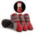 Zweitea dog boots for paw protection summer non -slip small adjustable reflective soft breathable mesh heat -resistant for hot asphalt red size XL XL (4 -pack) red