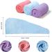 Good Nite 3 Pack Microfibre Hair Drying Towel Wrap Super Absorbent Twist with Buttons Dry Hair Turbans for Women Girl Wet Hair 65 x 25cm Solid - Buy Online on GoSupps.com
