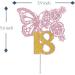 Tenhaisi Pink & Gold 3D Butterfly Flower Sign 18 Cake Topper - Happy 18th Birthday/Anniversary Party Decoration 3D Cake Topper- Girls 18th Birthday Party Supplies - Buy Online on GoSupps.com
