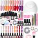 VANREESA Gel Nail Polish Kit with U V LED Nail Light  10 Color and 20 Effect Gel Nail Polish White Pink Purple Red Gel Nail Polish Set Nail Kit for Beginners with Everything for Women Gift
