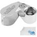 40X Illuminated Jeweler LED UV Lens Loupe Magnifier with Metal Construction and Optical Glass - Kare and Kind Retail Package - Silver - Buy Online on GoSupps.com
