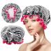 Luxury Waterproof Shower Hood for Women - TAINALA Satin Printed Double Layer Reusable Elastic Shower Cap (White) - Buy Online on GoSupps.com