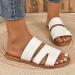 Nupaque Women s Dressy Slide Sandals - Flat Summer Open-Toe Shoes | Large Size 39 EU for Leisure Swimming & Shopping - Buy Online on GoSupps.com